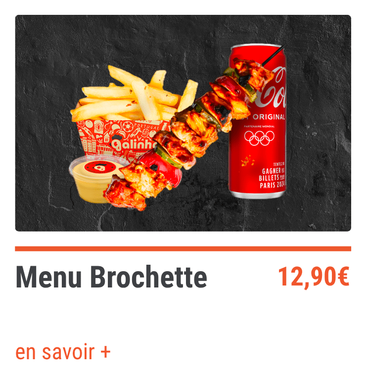 menu brochette galinha